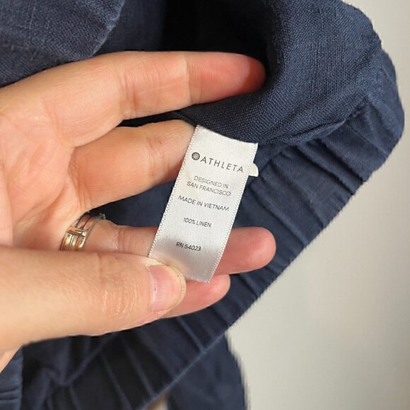 Athleta navy blue linen Sahara jacket - Picture 5 of 6